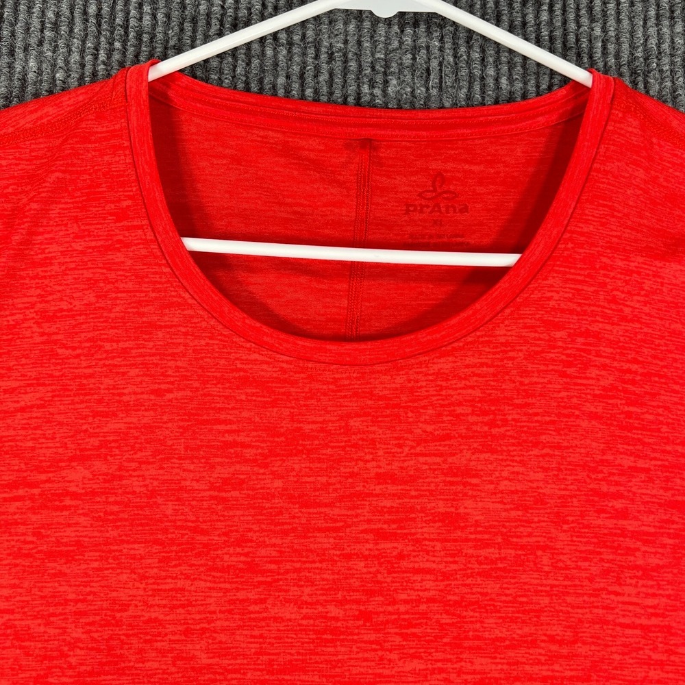 Prana Shirt Womens XL Extra Large Orange Short Sleeve Active Workout Hiking